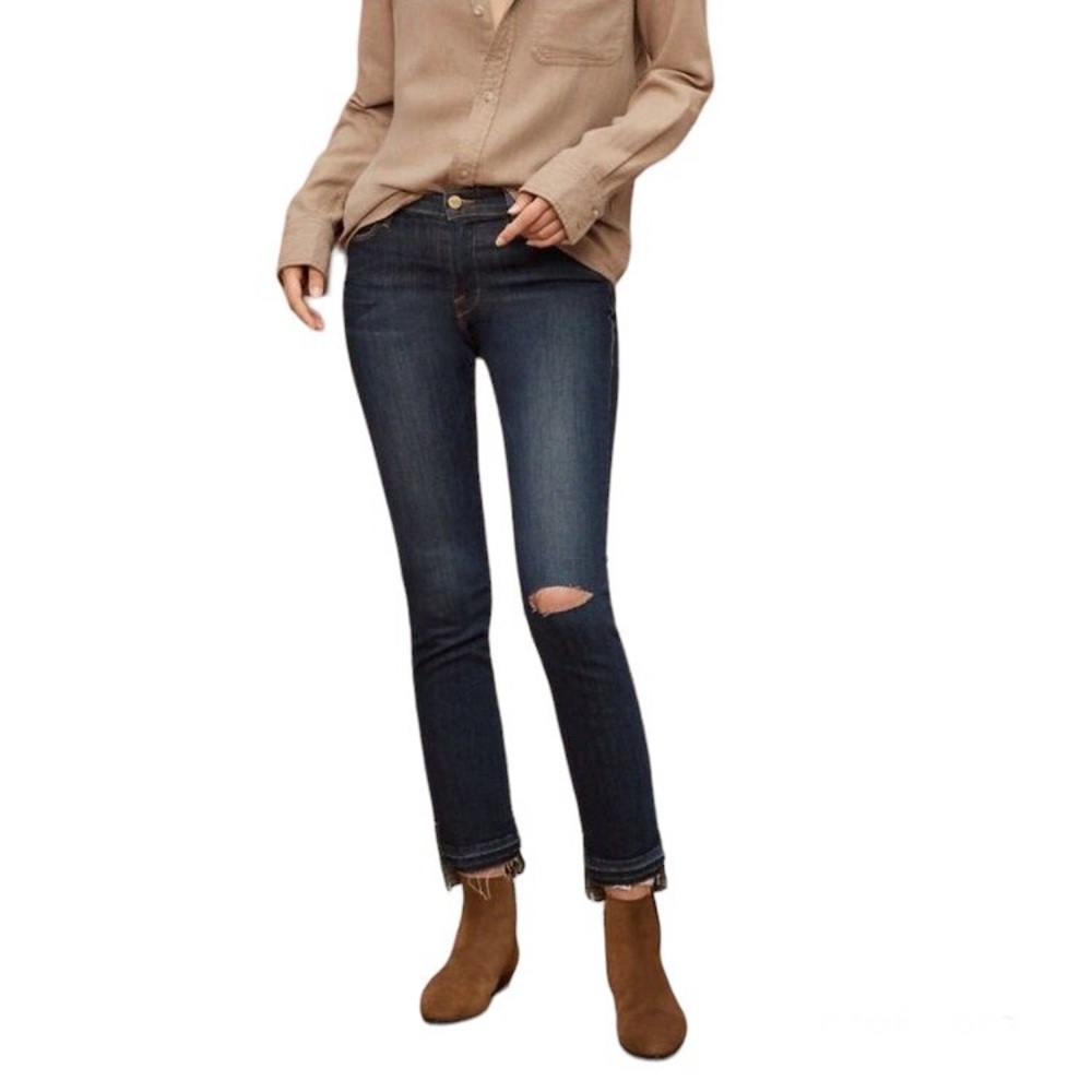 NEW Frame Denim Le High Straight Anchorage Released Step Raw Hem Jeans - Size 26